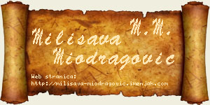 Milisava Miodragović vizit kartica